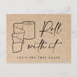 Cartão Postal Alteração da Data Adiada Evento de Cancelamento