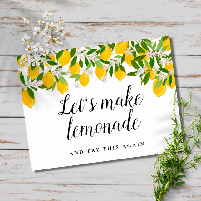 Cartão Postal Alteração da data adiada Limões de Evento Cancelad (Criador carregado)