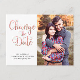 Cartão Postal Alteração de Data de Adiamento de Casamento de Scr