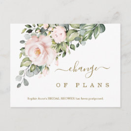 Cartão Postal Alteração do Chá de panela Flores Rosa dos Planos