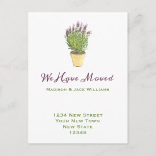 Cartão Postal Alteração Elegante de endereço    Anúncio de m