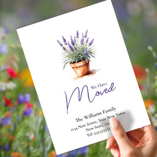 Cartão Postal Alteração Elegante de endereço   Anúncio de mudanç