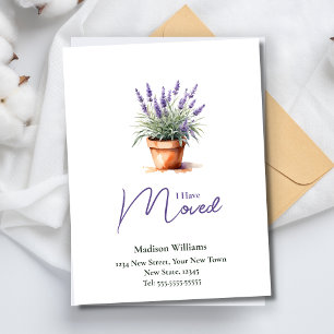 Cartão Postal Alteração Elegante de endereço   Anúncio de mudanç