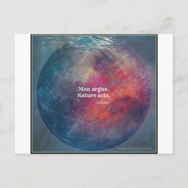 Cartão Postal Alterações climáticas: design de "Men Argue - Natu (Frente)