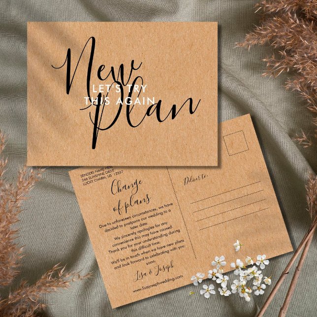 Cartão Postal Alterar a Data Adiada do Evento Cancelado Russo (Criador carregado)