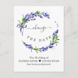 Cartão Postal Alterar A Data De Adiamento Do Casamento Floral Da