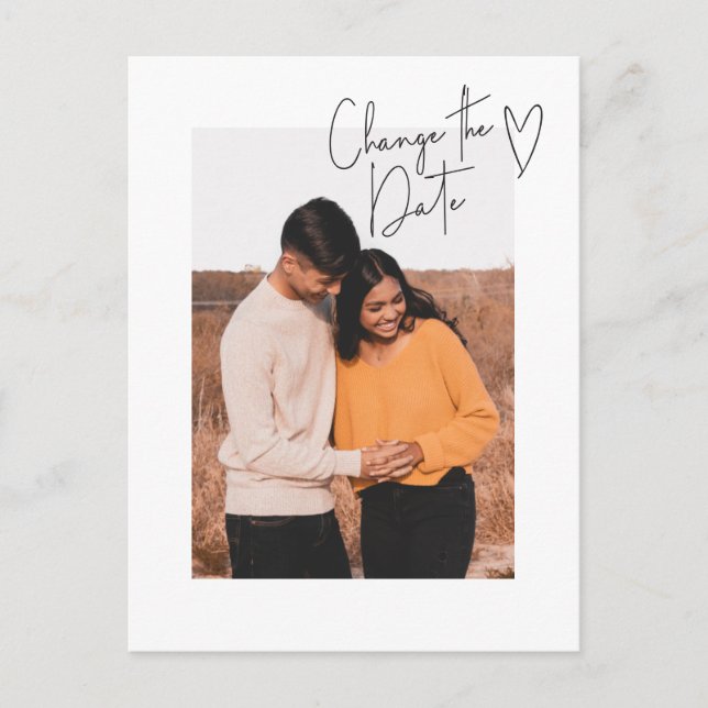 Cartão Postal Alterar a Data do Adiamento de Foto Simples de Scr (Frente)