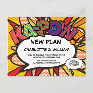 Cartão Postal Altere a data da diversão moderna do livro em quad