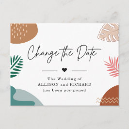 Cartão Postal Altere a data em que o tropical Abstrato moderno f