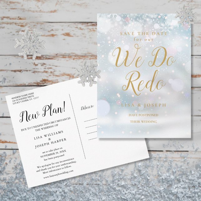 Cartão Postal Altere a data em que refazemos o novo plano invern (Criador carregado)