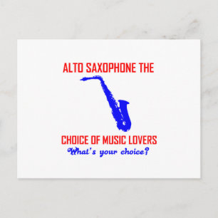 Cartão Postal ALTO SAXOPHONE, a escolha dos amantes da música