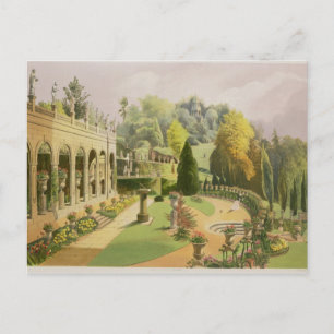 Cartão Postal Alton Gardens, do The Gardens of England, 1857