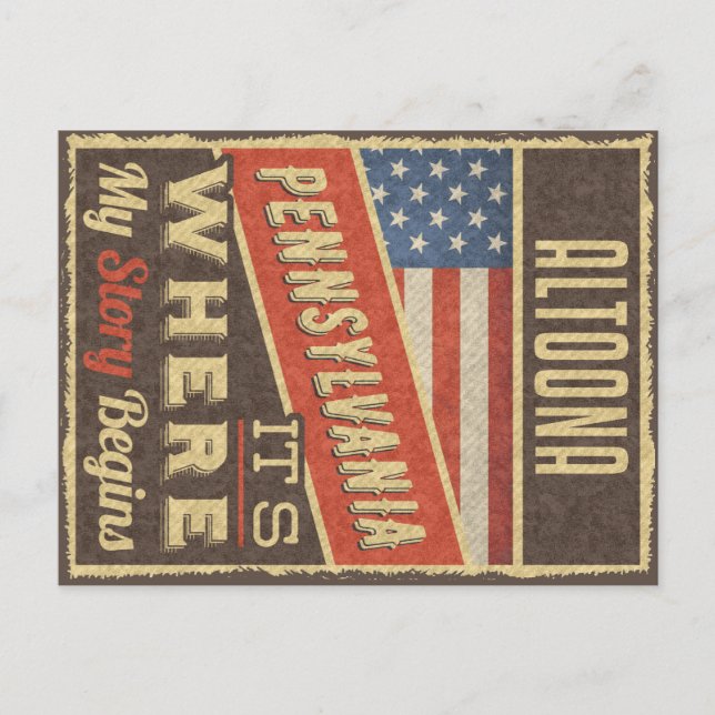 Cartão Postal Altoona Pensilvânia (Frente)