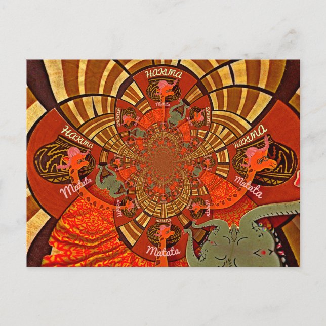 Cartão Postal Alturas Impressionantes: Linda Girafa Africana Eng (Frente)