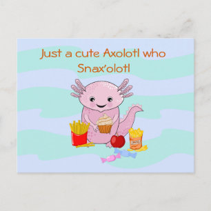 Cartão Postal Aluguel Axolotl Snax'olotl
