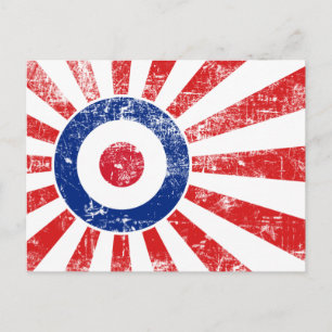 Cartão Postal Alvos Mods Alvos Mods Emblema em Estilo Sol Explod