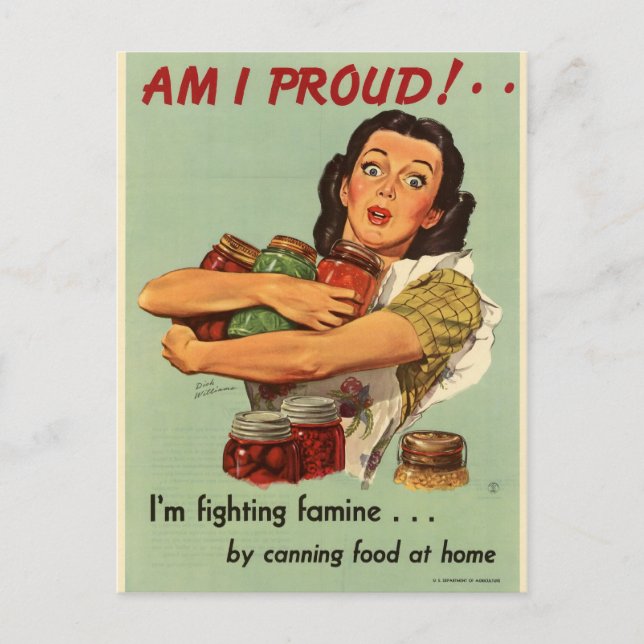 Cartão Postal Ama de Casa Antiga (Frente)