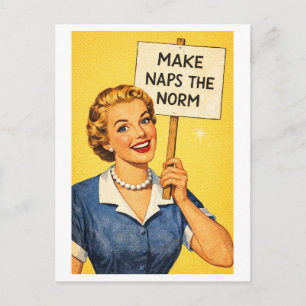 Cartão Postal Ama de casa "Torne as sonecas a norma" estilo vint