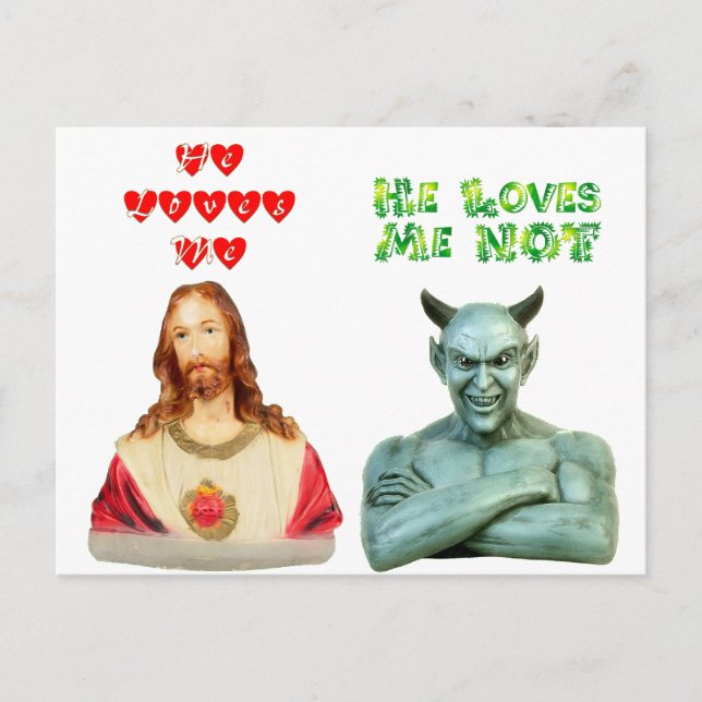 Cartão Postal Ama-me -- Ama-me não (o design original) (Frente)