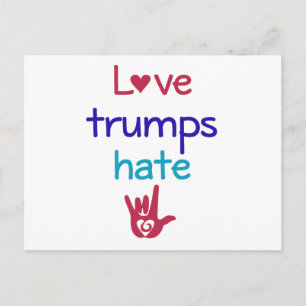 Cartão Postal Ama Trumes Odeiam Anti-Trump