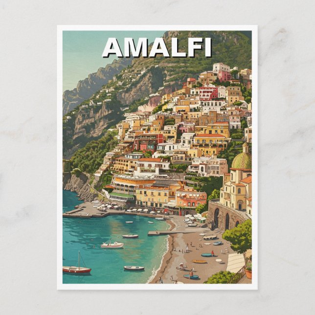 Cartão Postal Amalfi Itália (Frente)