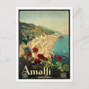 Cartão Postal Amalfi Italia Itália Vintage