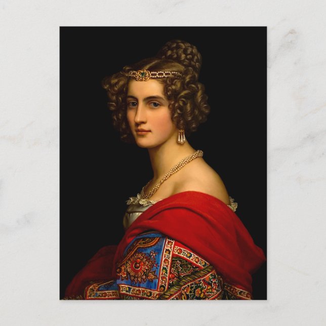 Cartão Postal Amalia von Schintling Bavarian Beauty (Frente)