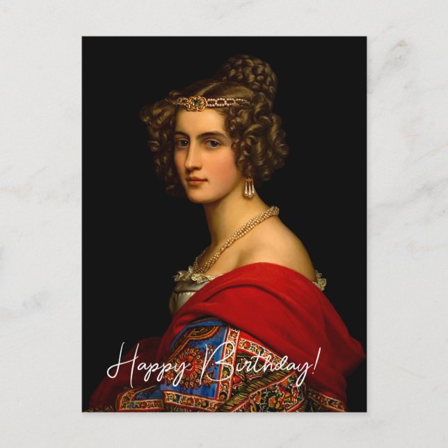 Cartão Postal Amalia von Schintling beleza bávara (Frente)