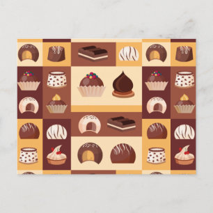 Cartão Postal Amandas, chocolate, delicioso com sabor a cacau