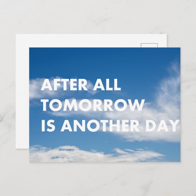 Cartão Postal Amanhã é outro dia (Frente/Verso)