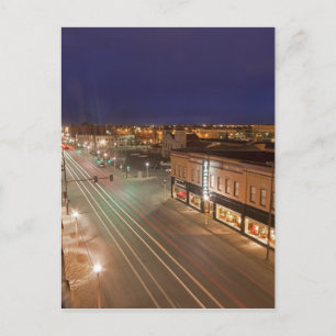Cartão Postal Amanhecer na Main Street de Bismarck, Dakota do No