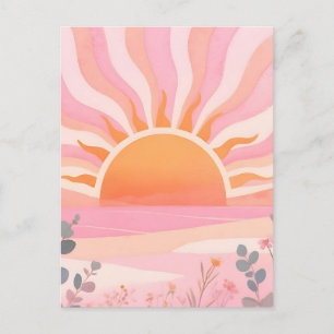 Cartão Postal Amanhecer Pastel Boho Prado