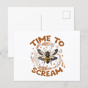 Cartão Postal Amante Das Cigarras Grita Hora Insetos Entomologis