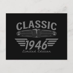 Cartão Postal Amante de Carros Antigos 1946 Feito em 1946 80º An