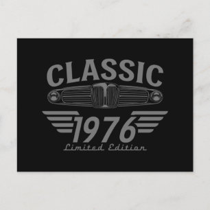 Cartão Postal Amante de Carros Antigos 1976 Feito em 1976 Aniver