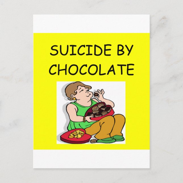 Cartão Postal amante de CHOCOLATE (Frente)
