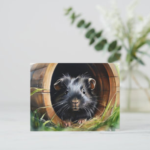 Cartão Postal Amante de Cobaia Pet Cavy Aquarela