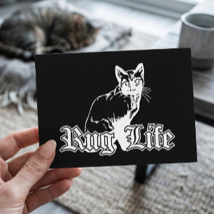 Cartão Postal Amante de Gato Preguiçoso - Humor de Paródia de Ga