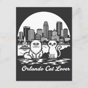 Cartão Postal Amante de Gatos da Cidade de Orlando Flórida