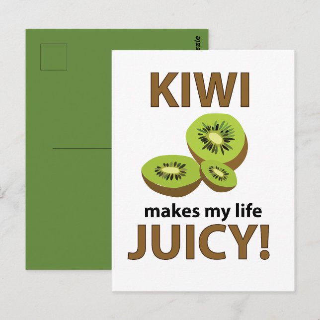 Cartão Postal Amante de Kiwi  (Frente/Verso)