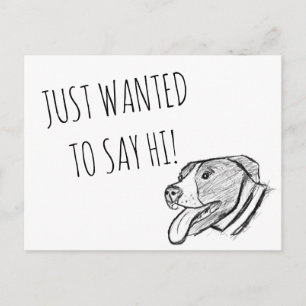Cartão Postal amante de os animais de foto-cão desenhado pela m
