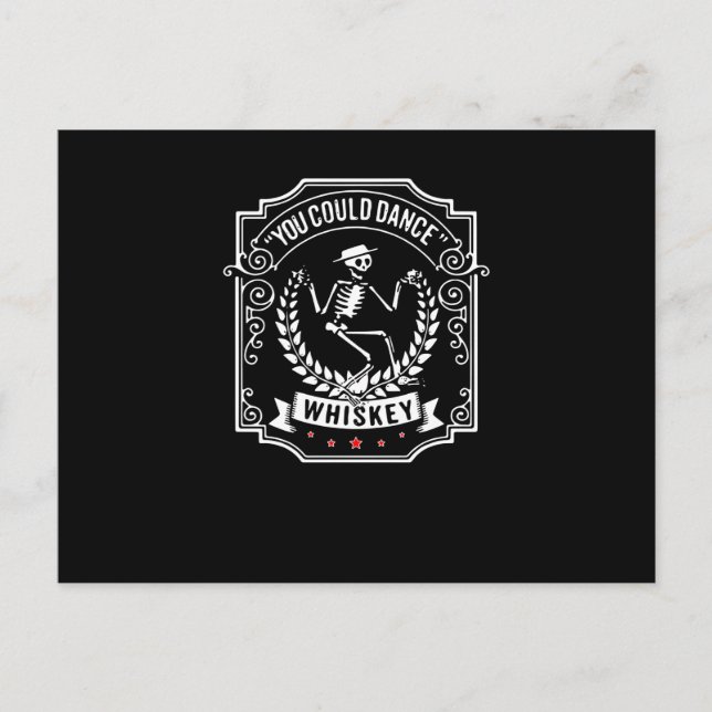 Cartão Postal Amante de Whisky | Você Pode Dançar Whiskey (Frente)
