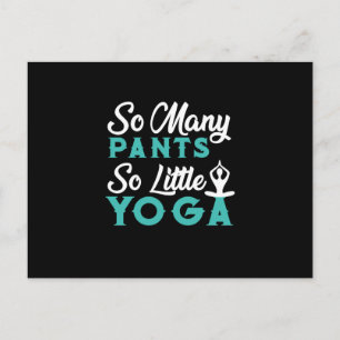 Cartão Postal Amante de Yoga Muita Calça Pouco Yoga