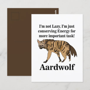 Cartão Postal Amante do Aardwolf Hiena Espírito Animal