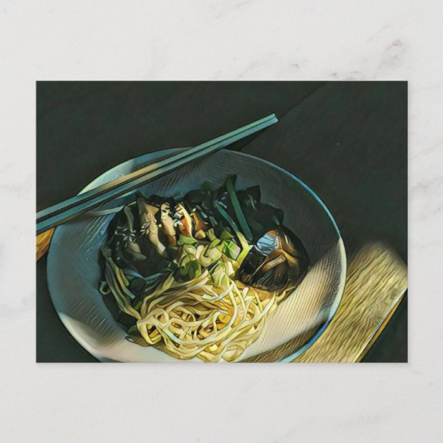 Cartão Postal Amantes da Comida Japonesa (Frente)