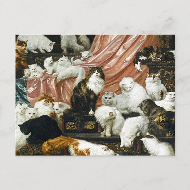 Cartão Postal Amantes da minha esposa de Carl Kahler Cat (Frente)