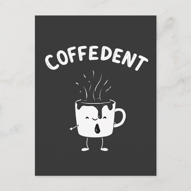 Cartão Postal Amantes da Taça do Cafeine Kawaii, Funny Funny (Frente)