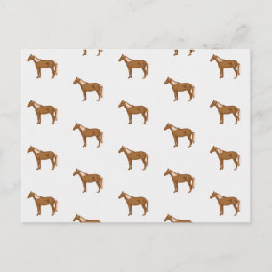 Cartão Postal Amantes de Animais de Pintura Equestres Haflinger