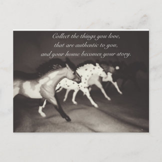 Cartão Postal Amantes de Cavalo Modelo Colecionam as Coisas que