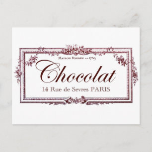 Cartão Postal Amantes de chocolate.... adoro esta arte francesa